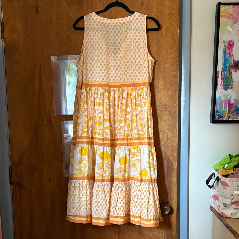 Chelsea and Theodore Sleeveless Tiered Mixed Print Maxi Dress - Picture 9 of 9